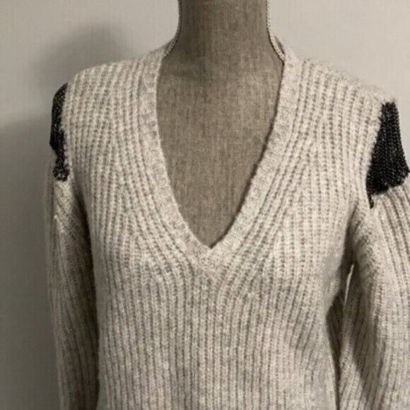 LINE the Label Knit Sweater Large​​​​​​​ Chain Shoulders - Picture 7 of 12